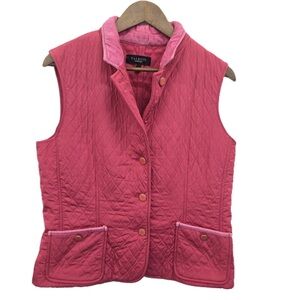 Talbots Pink Quilted Vest Size M